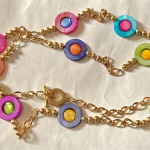 Vivid Pastel Shell Necklace